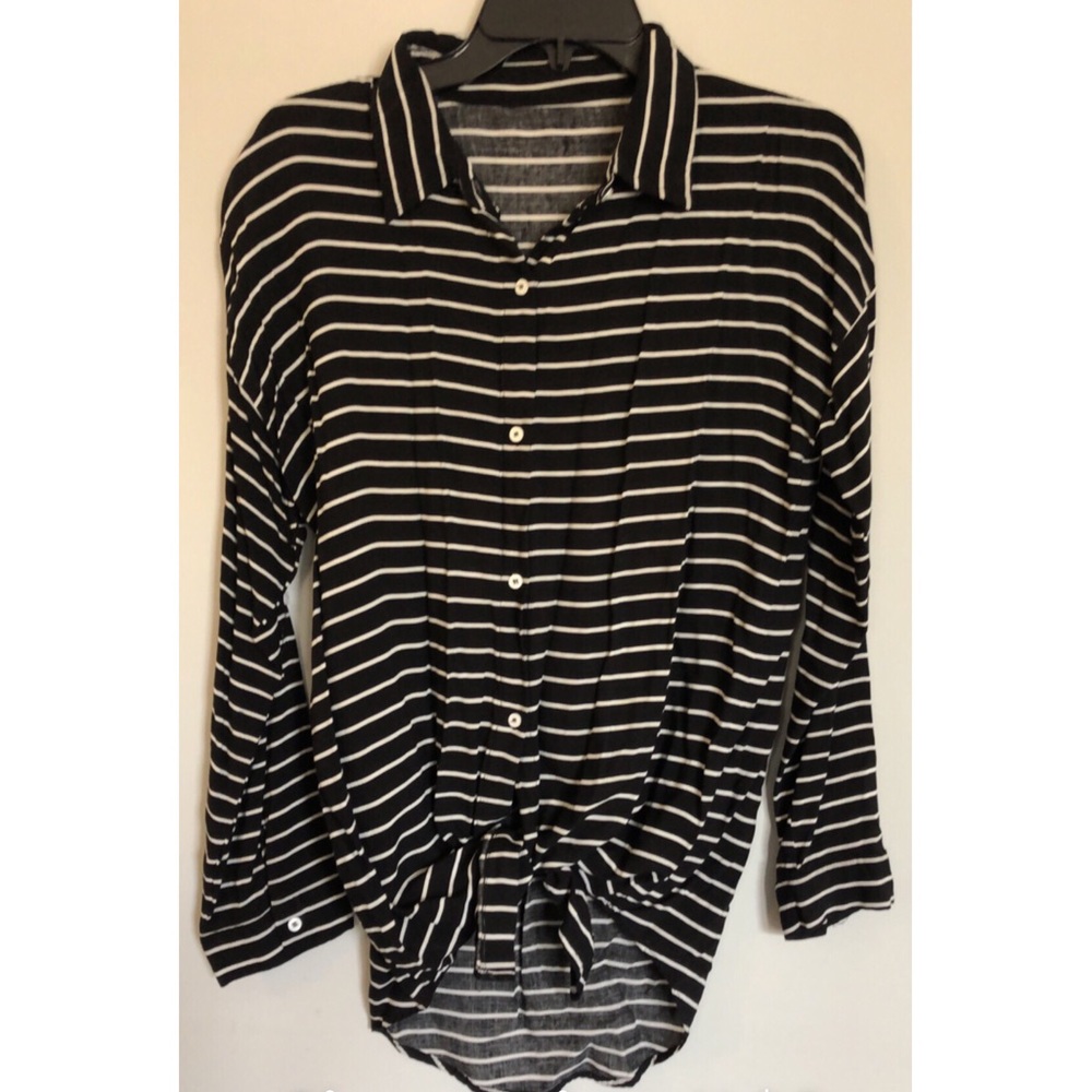 stripe button-up tunic 💕
